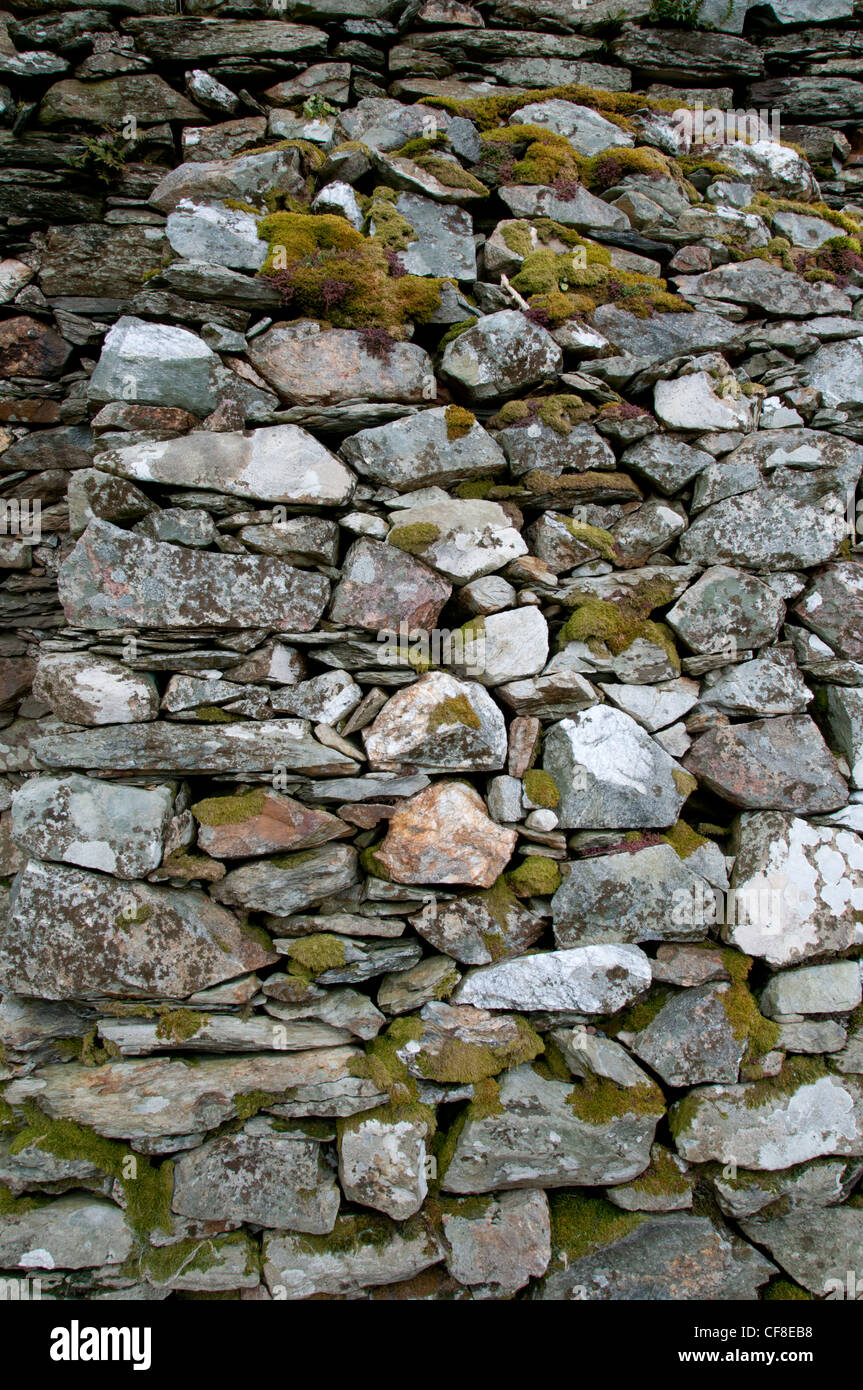 Snowdonia dry stone wall Stock Photo