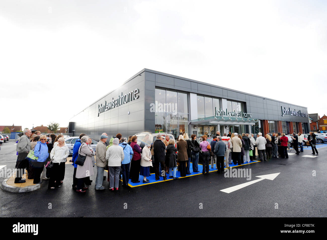 Shoppers queue to get in to new John Lewis At Home department store