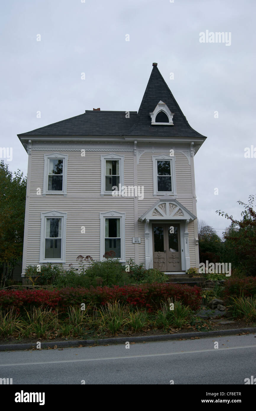Victorian Style house, 1879, Belfast, Maine Stock Photo Alamy