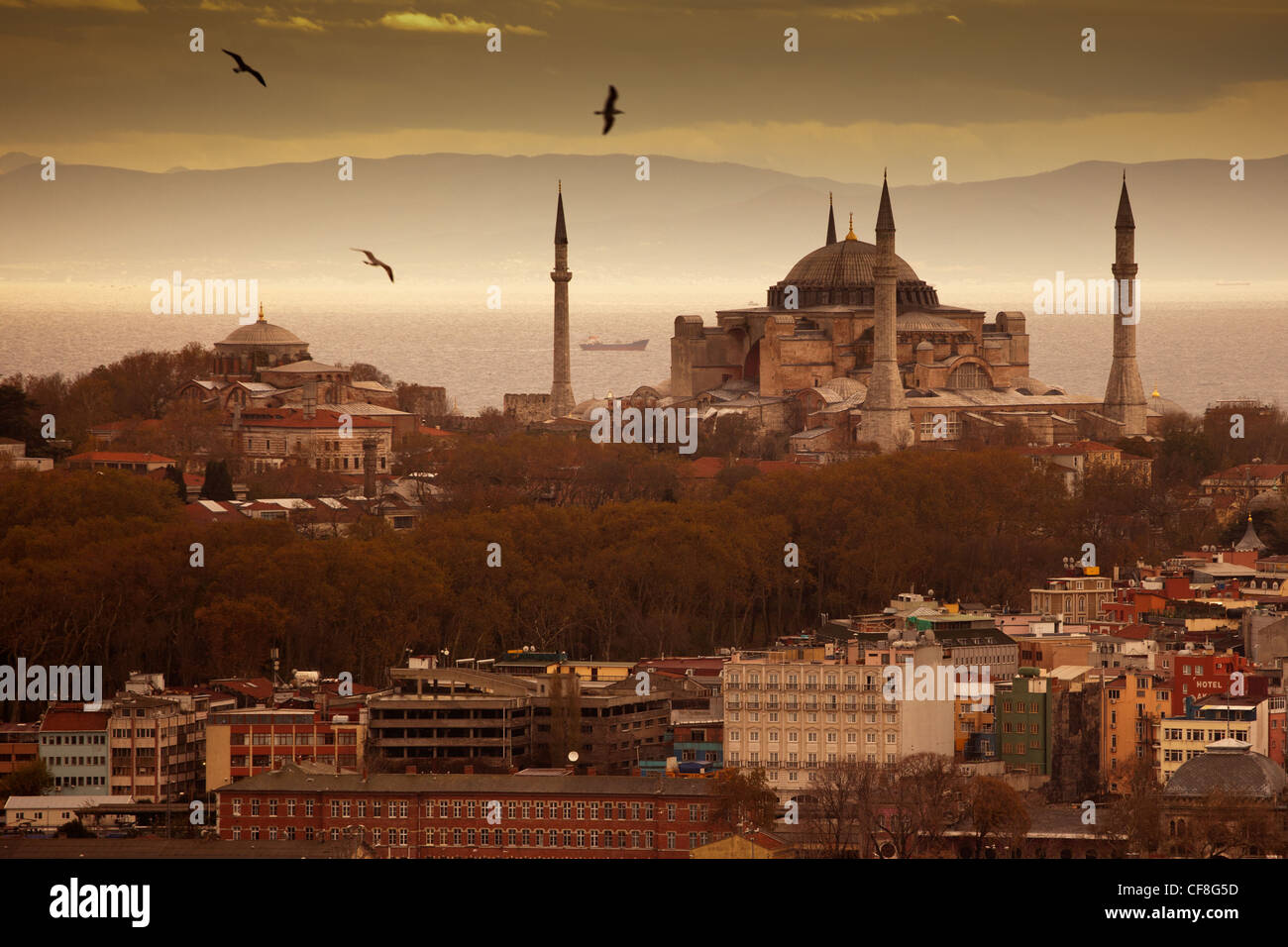 A sunset view of the Blue Mosque in Istanbul, Turkey Stock Photo - Alamy
