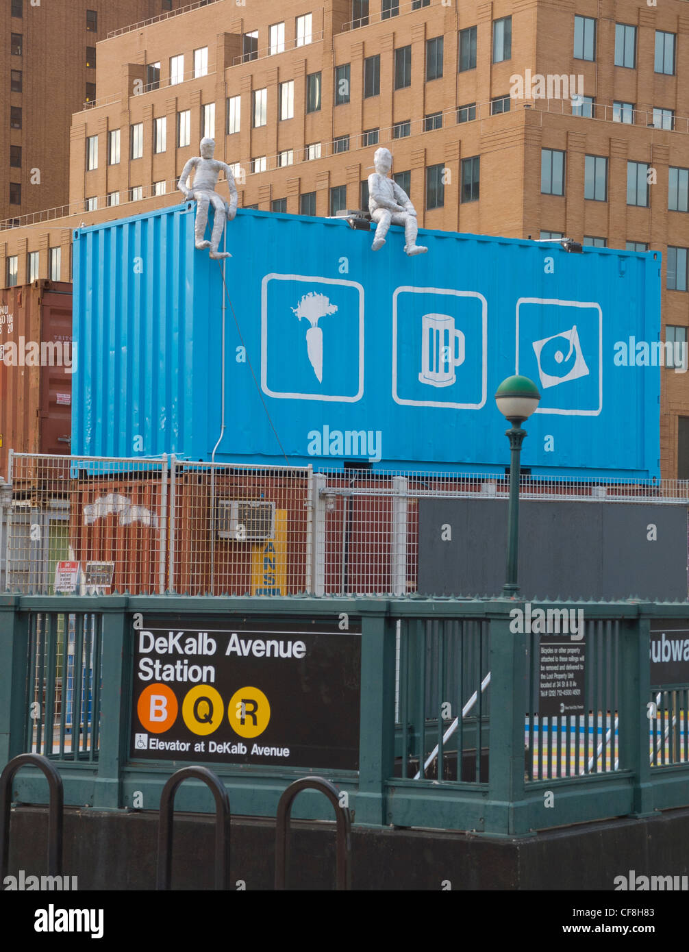 Dekalb Market at the Dekalb Avenue subway station in Brooklyn NYC Stock