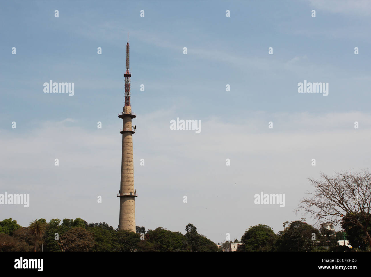 TV Tower photo located at Jayamahal Rd, Near Palace Grounds, Bangalore, Karnataka, India Stock Photo