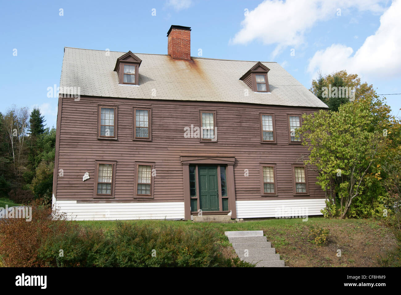 Federal style house built 1785 in Winterport, Maine. Stock Photo