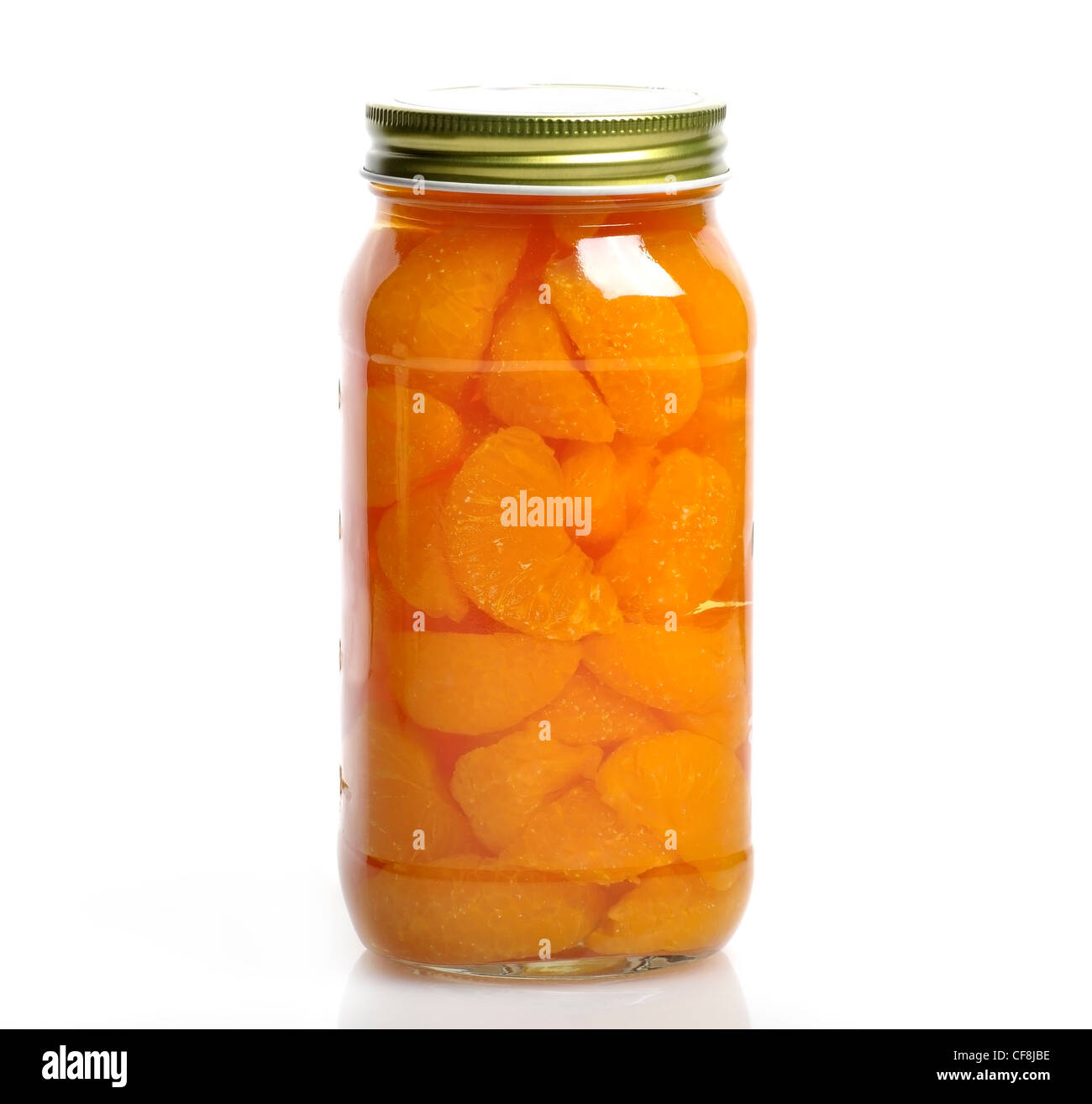 Canned Mandarin Oranges In A Glass Jar Stock Photo Alamy