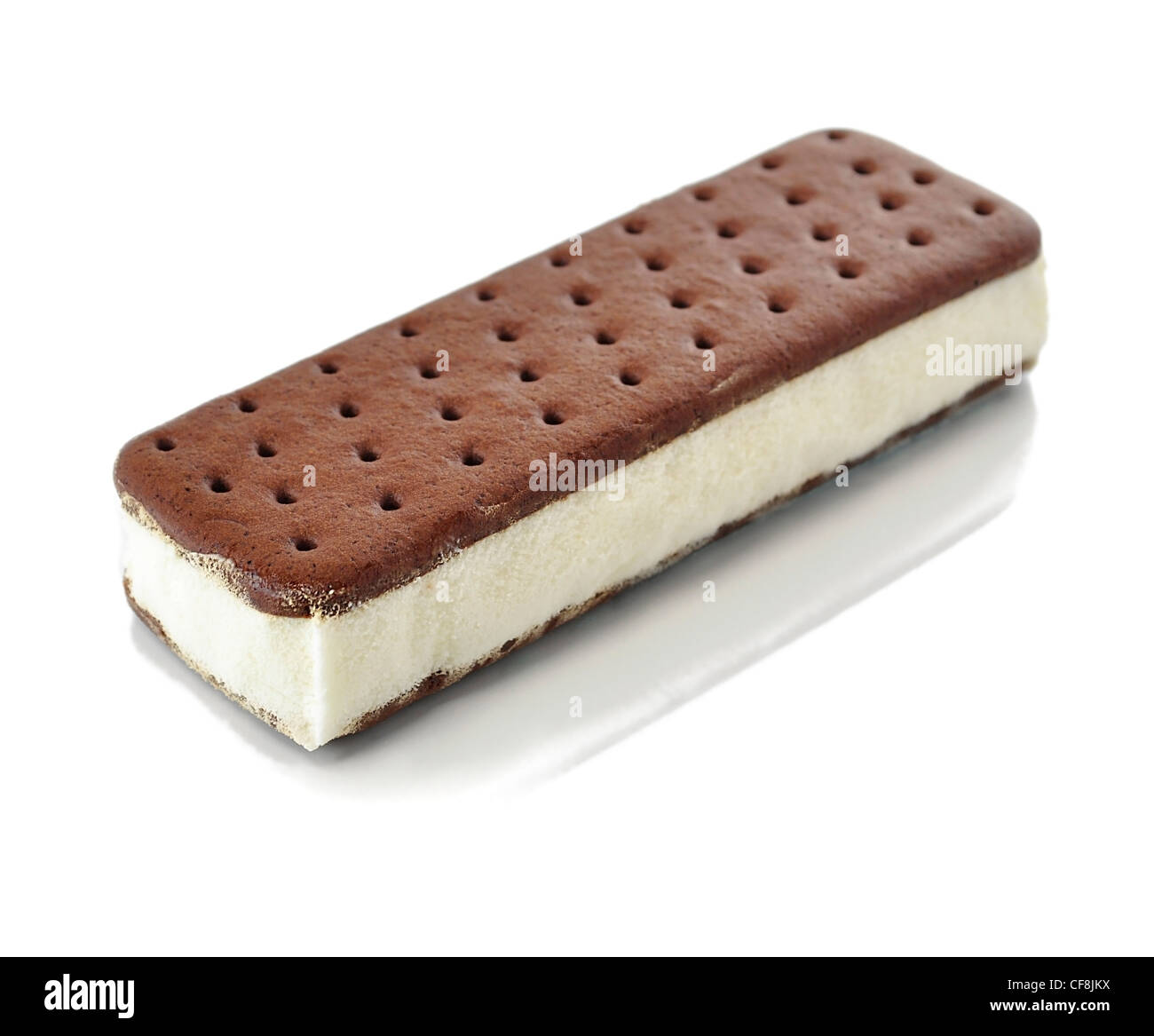 Vanilla and cookie ice cream sandwich bar Stock Photo Alamy