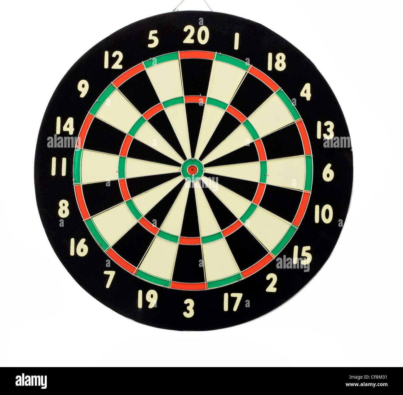 an arrow with a game of darts has hit the mark. Stock Photo
