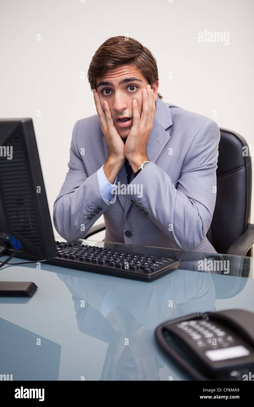 Scared at the office hi-res stock photography and images - Alamy