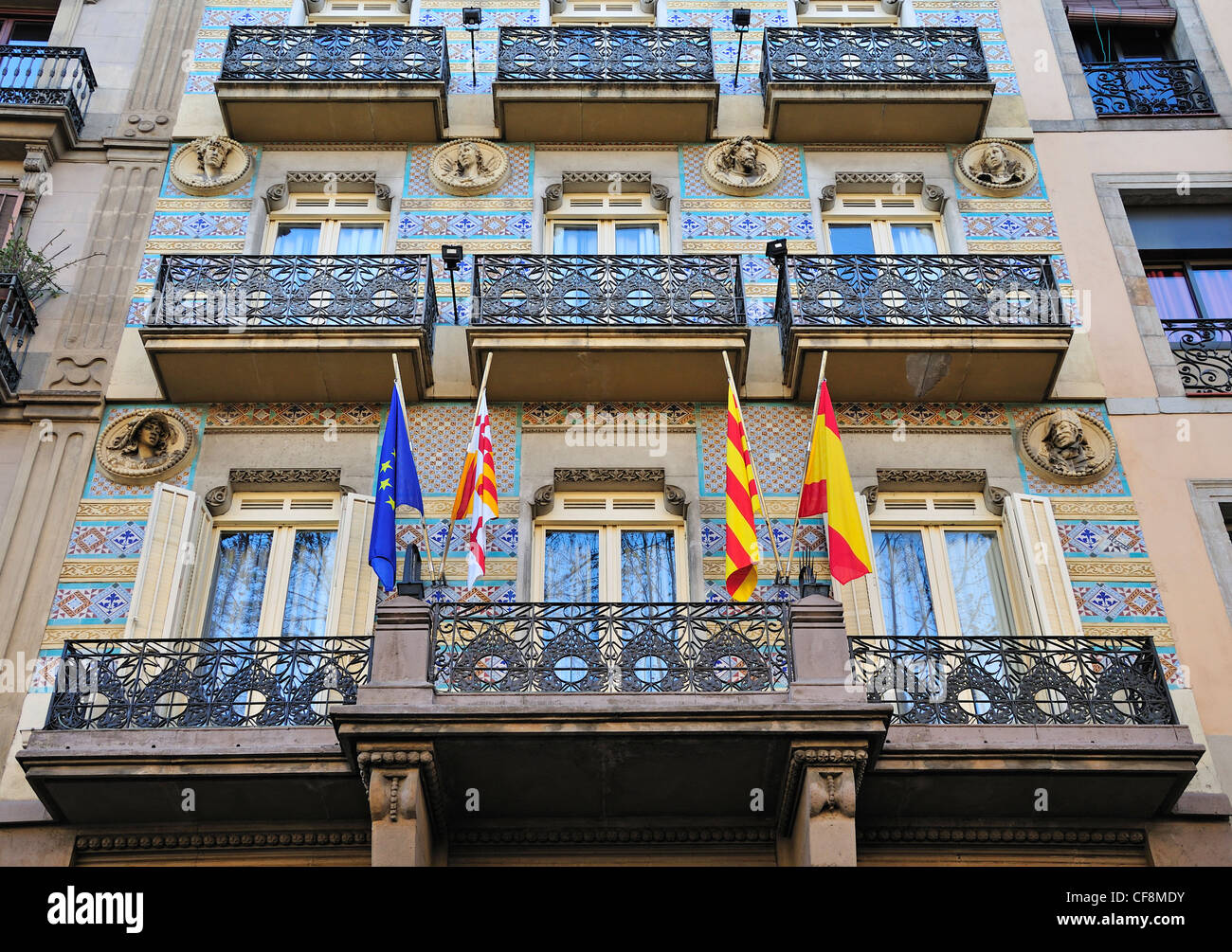 Barcelona, Spain. La Rambla. Hotel Ramblas - facade Stock Photo - Alamy