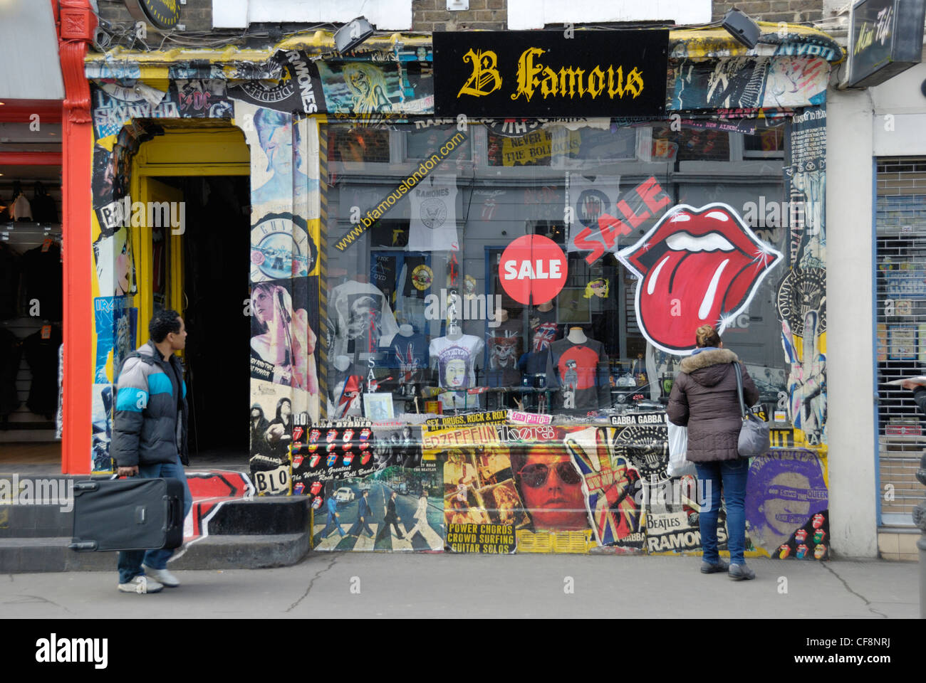 B Famous rock 'n' roll boutique in Pembridge Road, Notting Hill, London, England Stock Photo