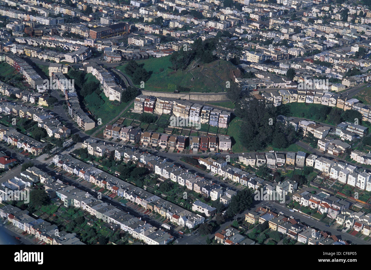 Houses, Sunset District, San Francisco, California, USA, United States
