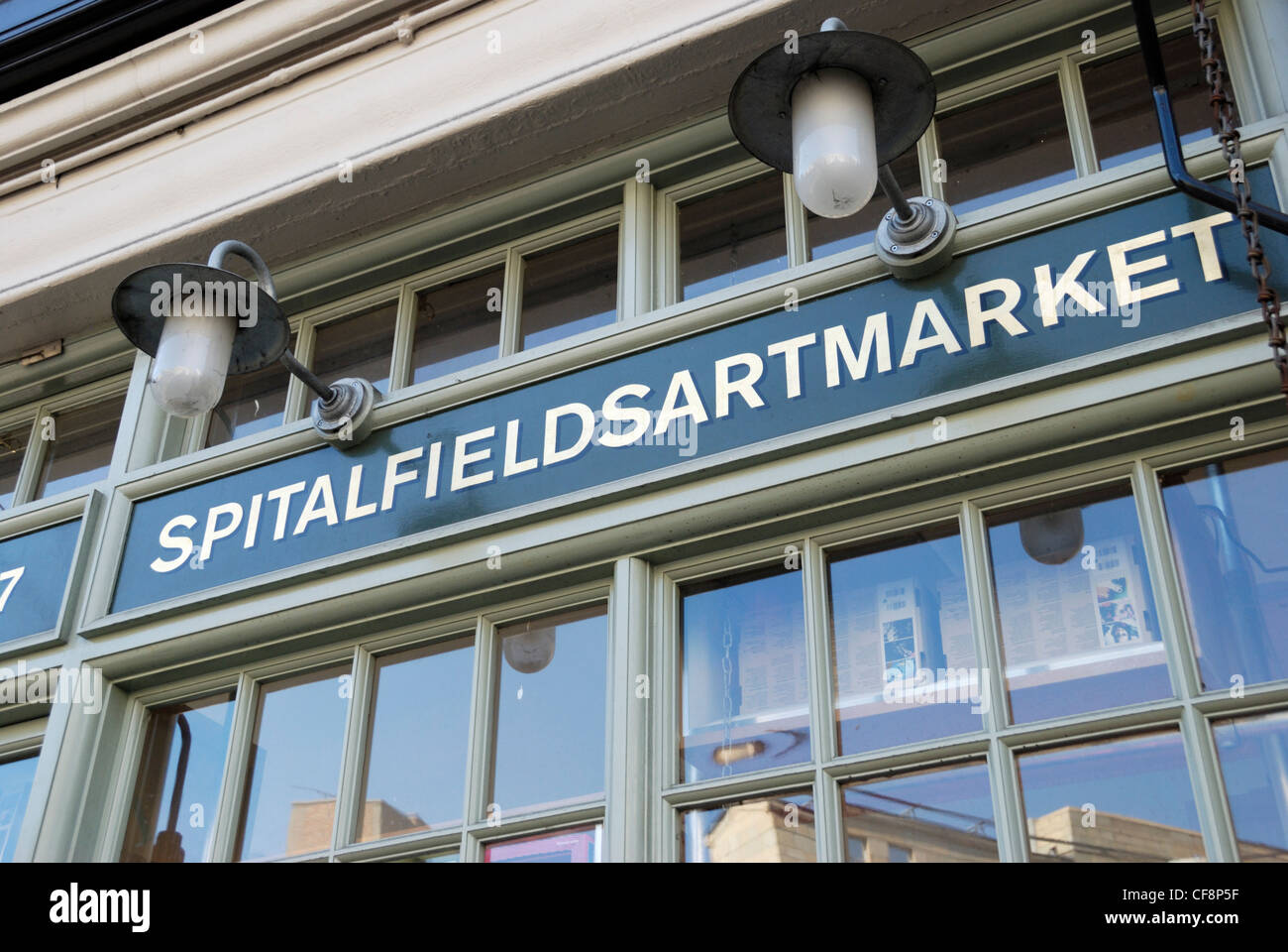 Spitalfields Art Market sign, London, England Stock Photo