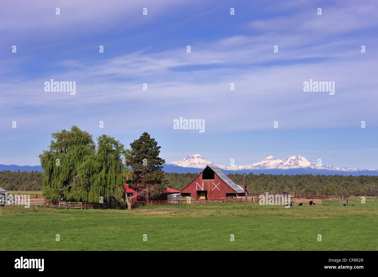 Three Sisters, Mountains, near Alfalfa, Oregon, USA, United States