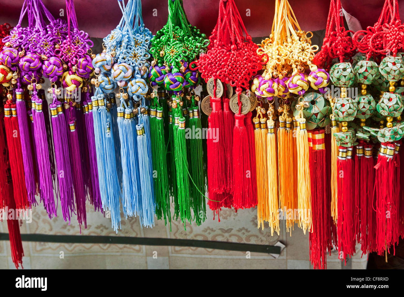 Souvenirs for sale along the famous West Street in Yangshuo China Stock Photo