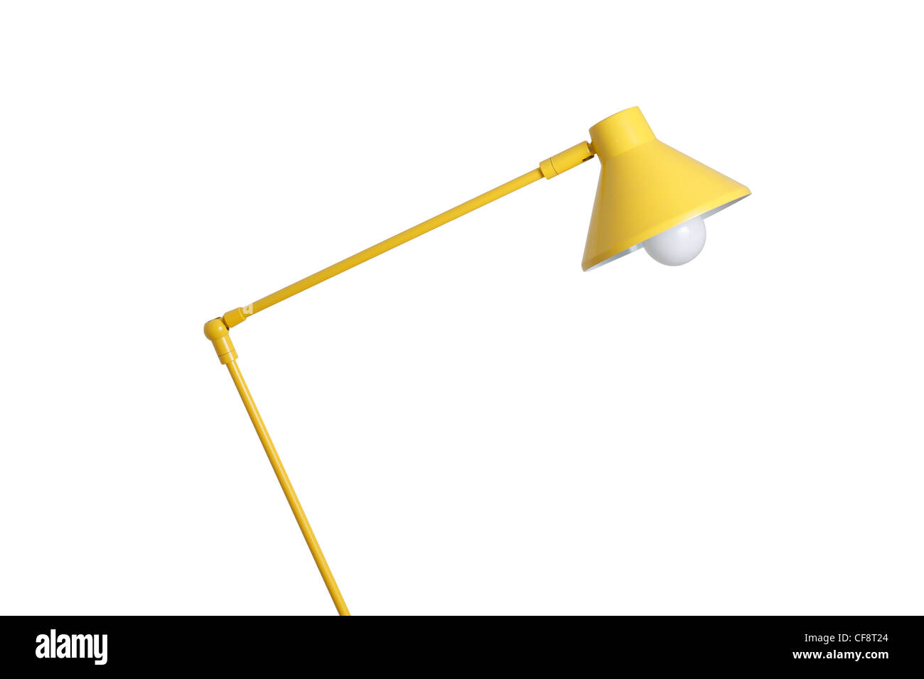 A yellow trandy lamp shade Stock Photo