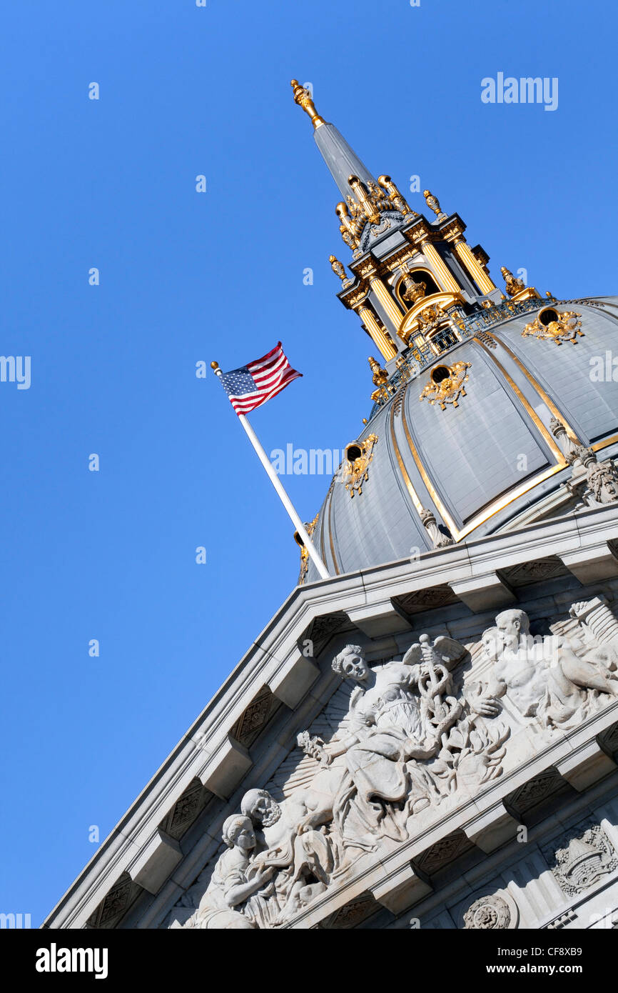 City Hall, Civic Center Plaza, San Francisco, California, United States of America Stock Photo
