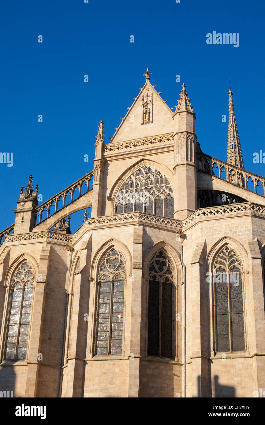 The Basilica of St. Michael, Bordeaux, Gothic church in Bordeaux, France. Stock Photo