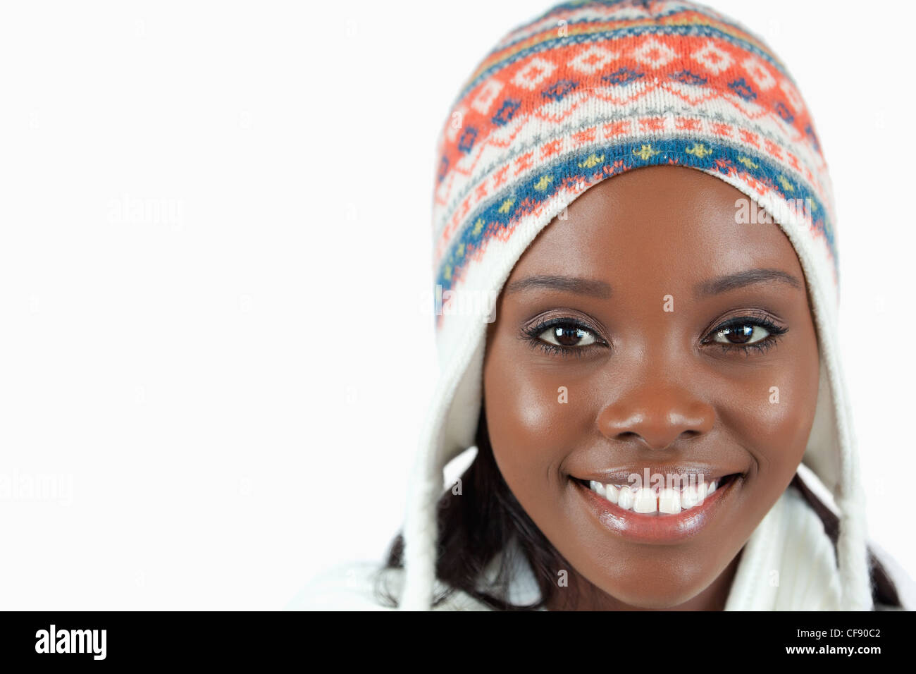 Smiling black lady in a hat hi-res stock photography and images - Alamy