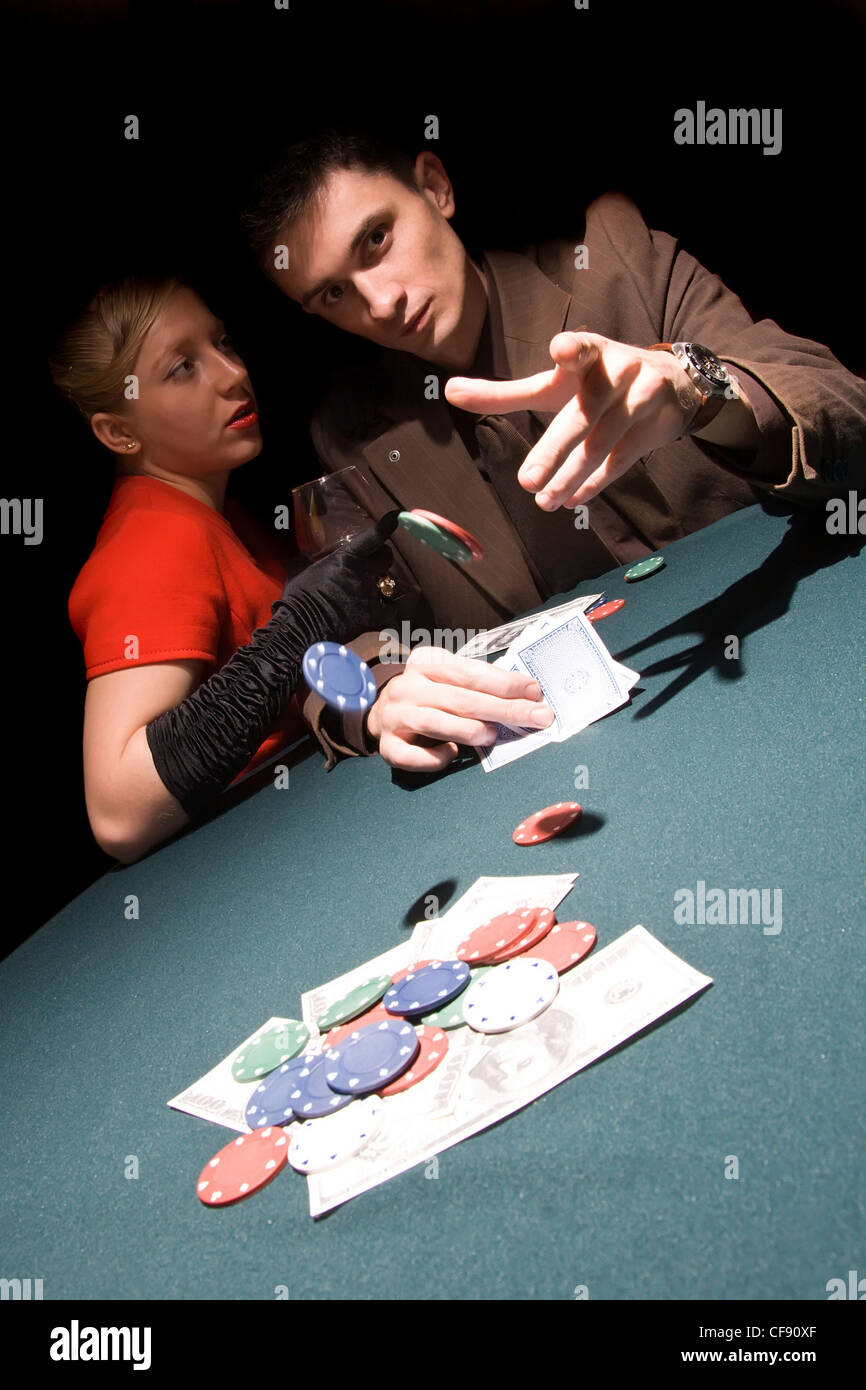 Female throwing cards hires stock photography and images Alamy