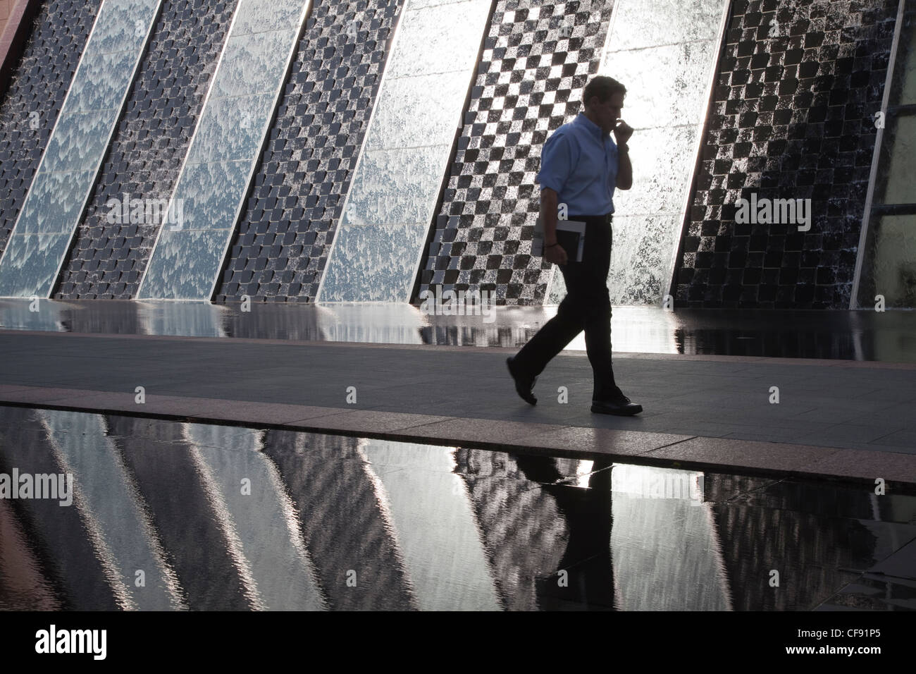 graphic water feature singapore Millenia walk shopping mall design