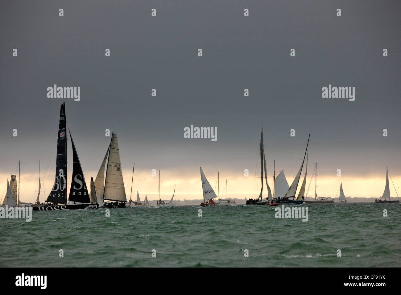 Round the Island Race Stock Photo Alamy