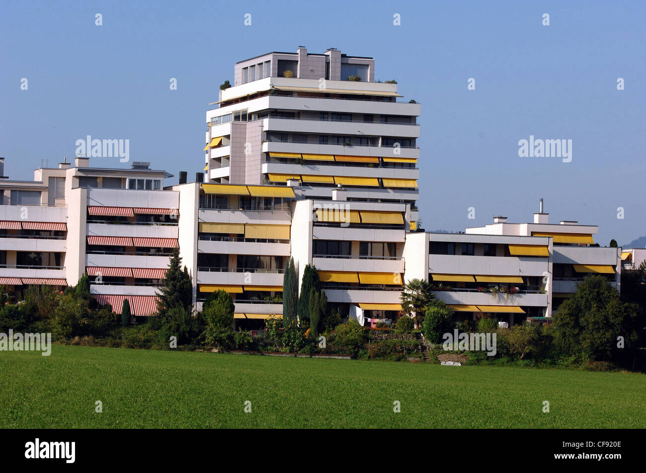 House, Home, residential block, balcony, street, canton Zug