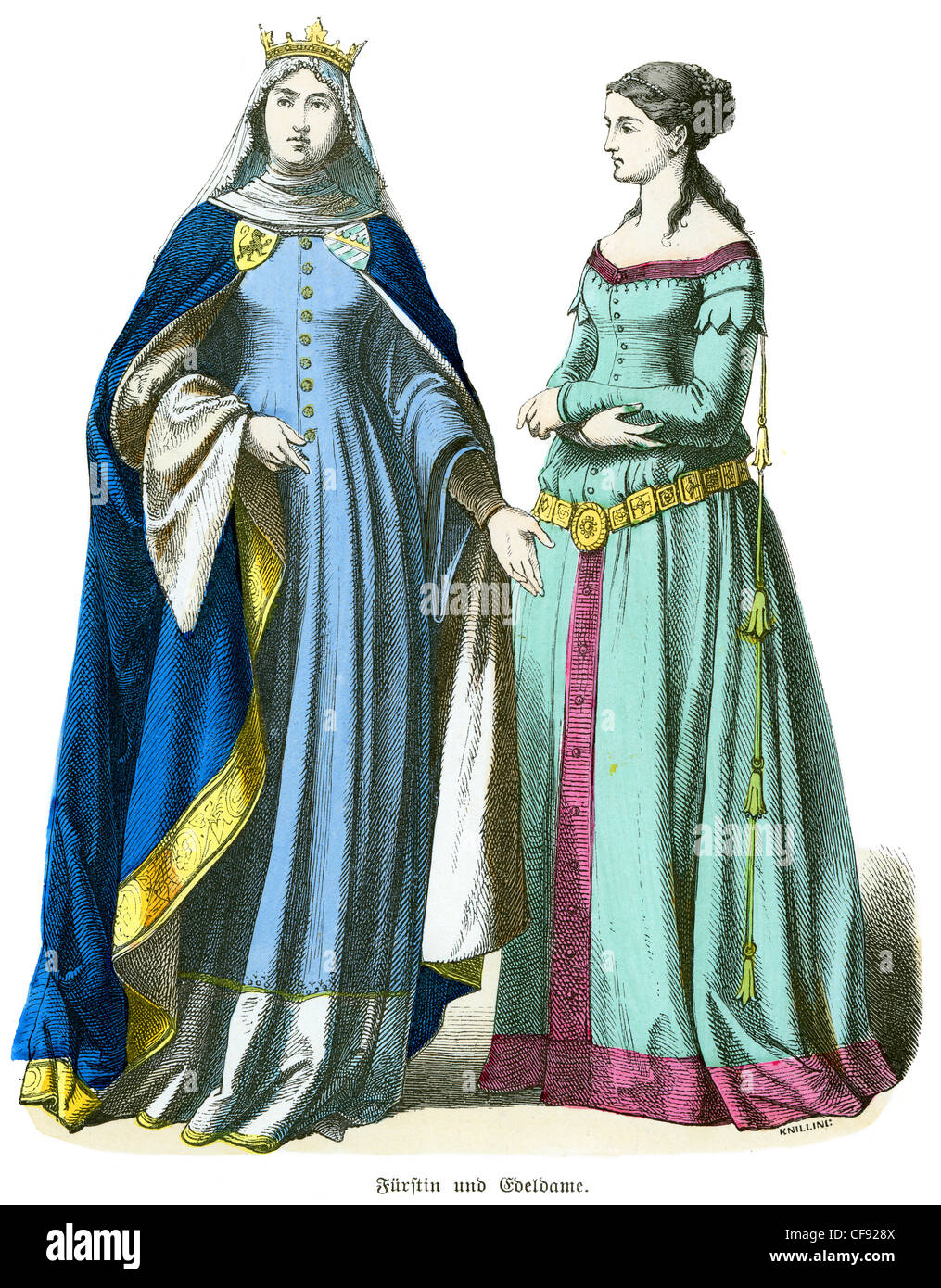 Medieval noble women's dresses clearance