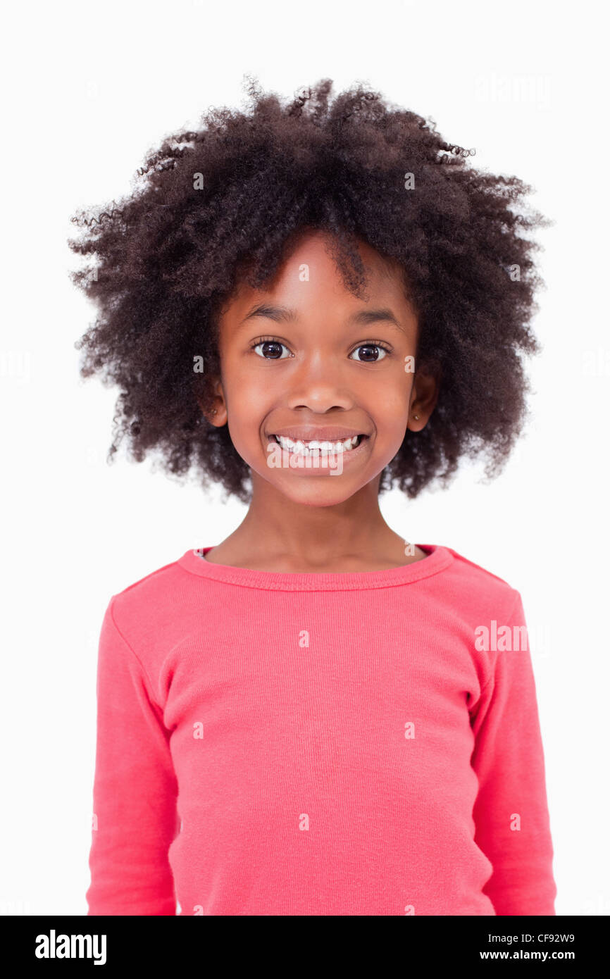 Portrait of a cute girl smiling Stock Photo - Alamy