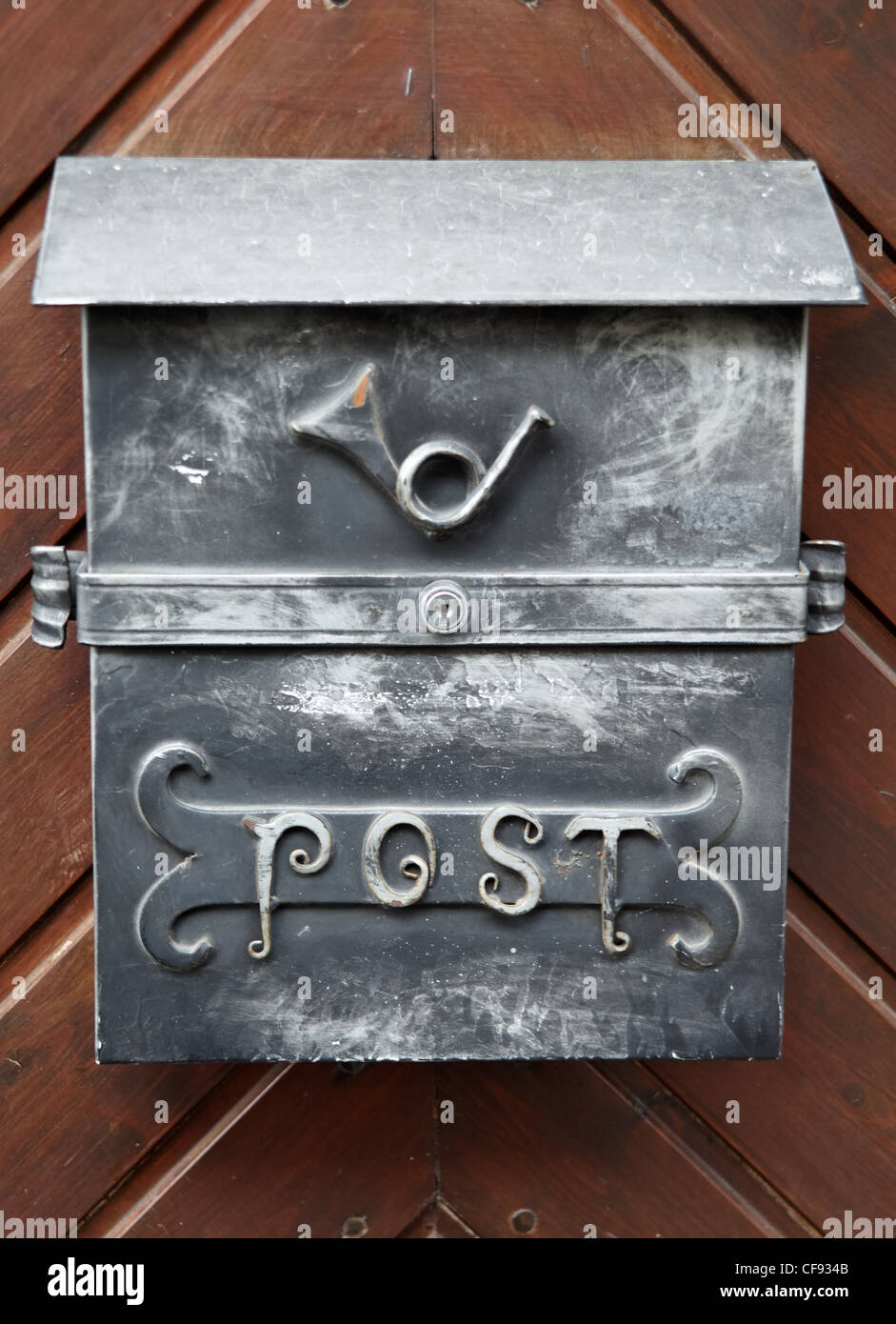 individual mail box metal at a private house Stock Photo