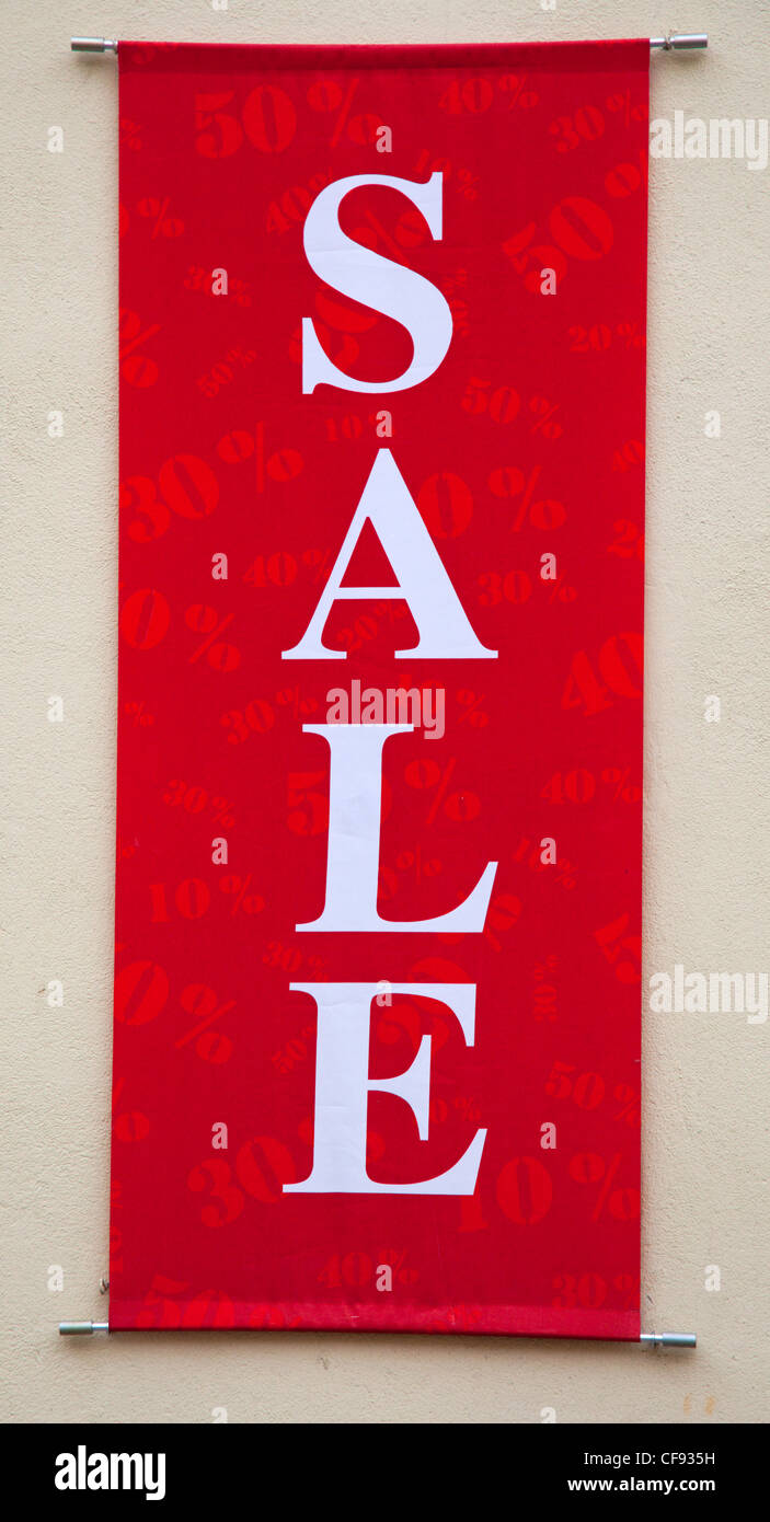 promotional sign for a final sale Stock Photo