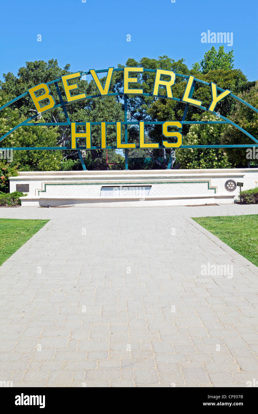 Beverly Hills Sign, Beverly Hills, Los Angeles, California, USA, United States of America Stock