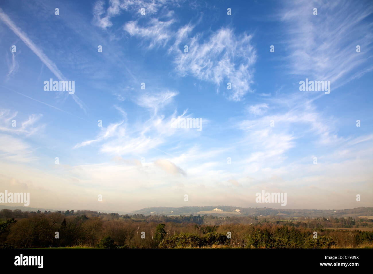 Reigate Heath and the Surrey Hills and Boxhill Stock Photo Alamy