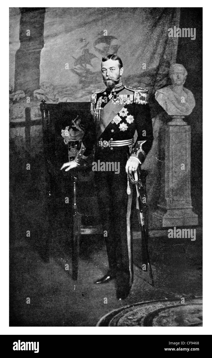 George V George Frederick Ernest Albert 1865 1936 King of the United Kingdom Emperor Prince Albert Royal Navy British Empire Stock Photo