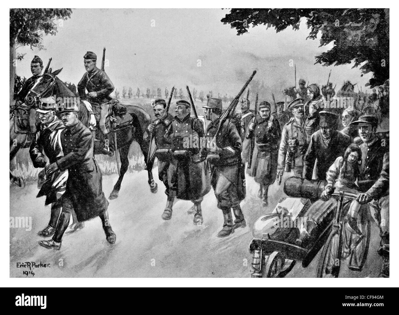 Retreat from Antwerp Siege of Antwerp was an engagement between the German and the Belgian armies during World War I. Stock Photo