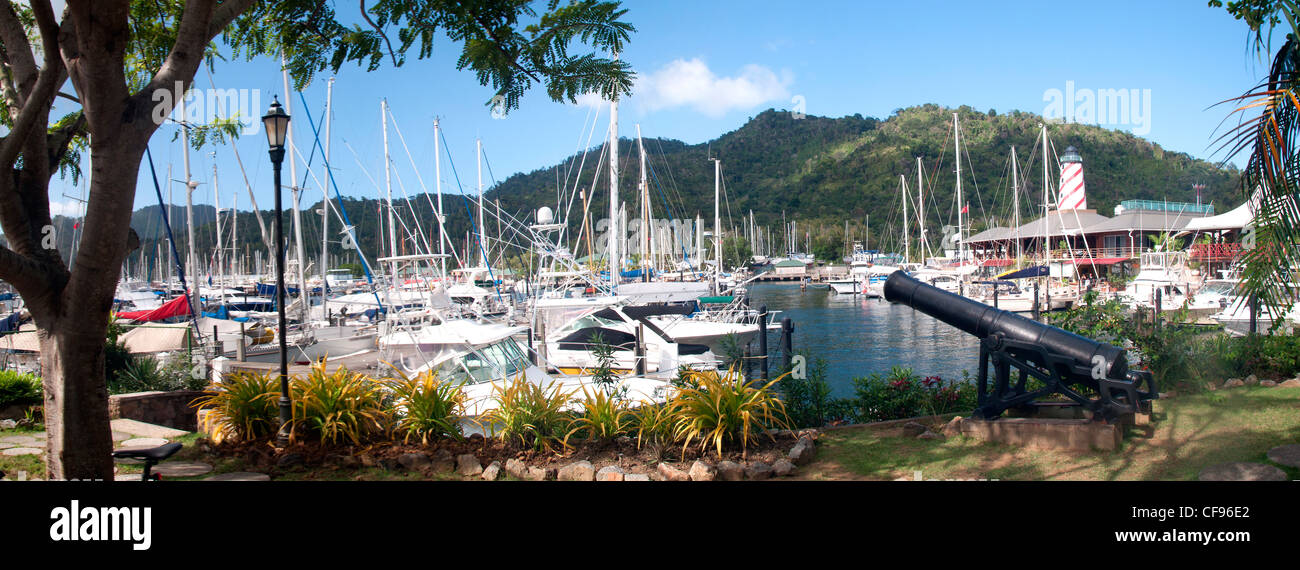 Chaguaramas Marina in  Chaguanas is the largest municipality and fastest-growing town in Trinidad and Tobago. Stock Photo