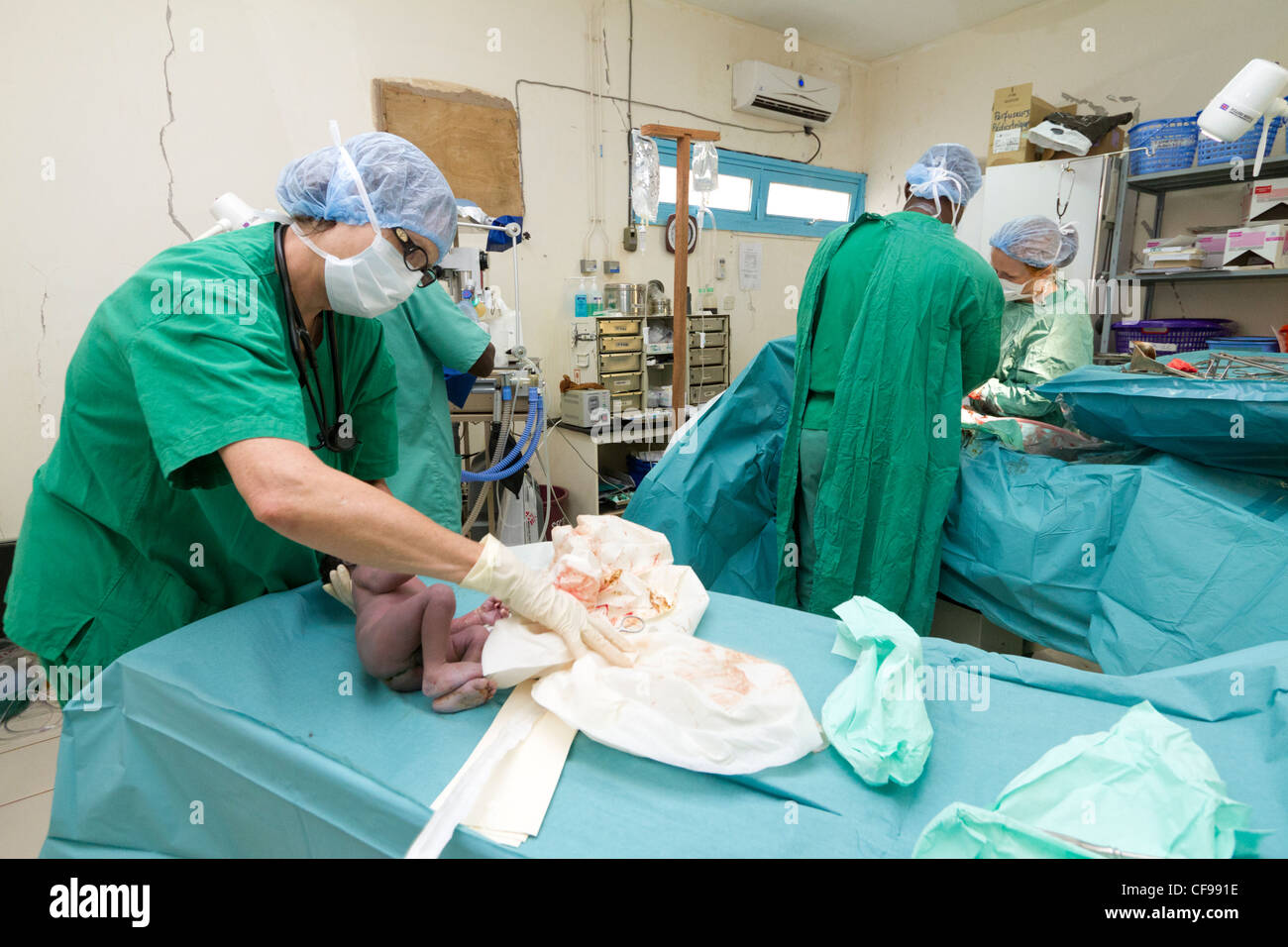 care after a Csection ,surgery, Duekoue hospital general MSF,Cote d