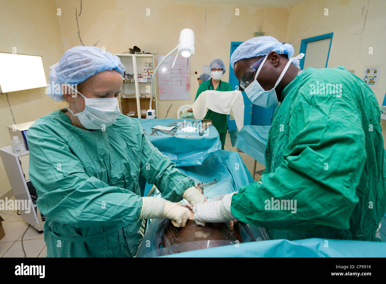 Csection ,surgery, Duekoue hospital general MSF,Cote d'Ivoire Ivory