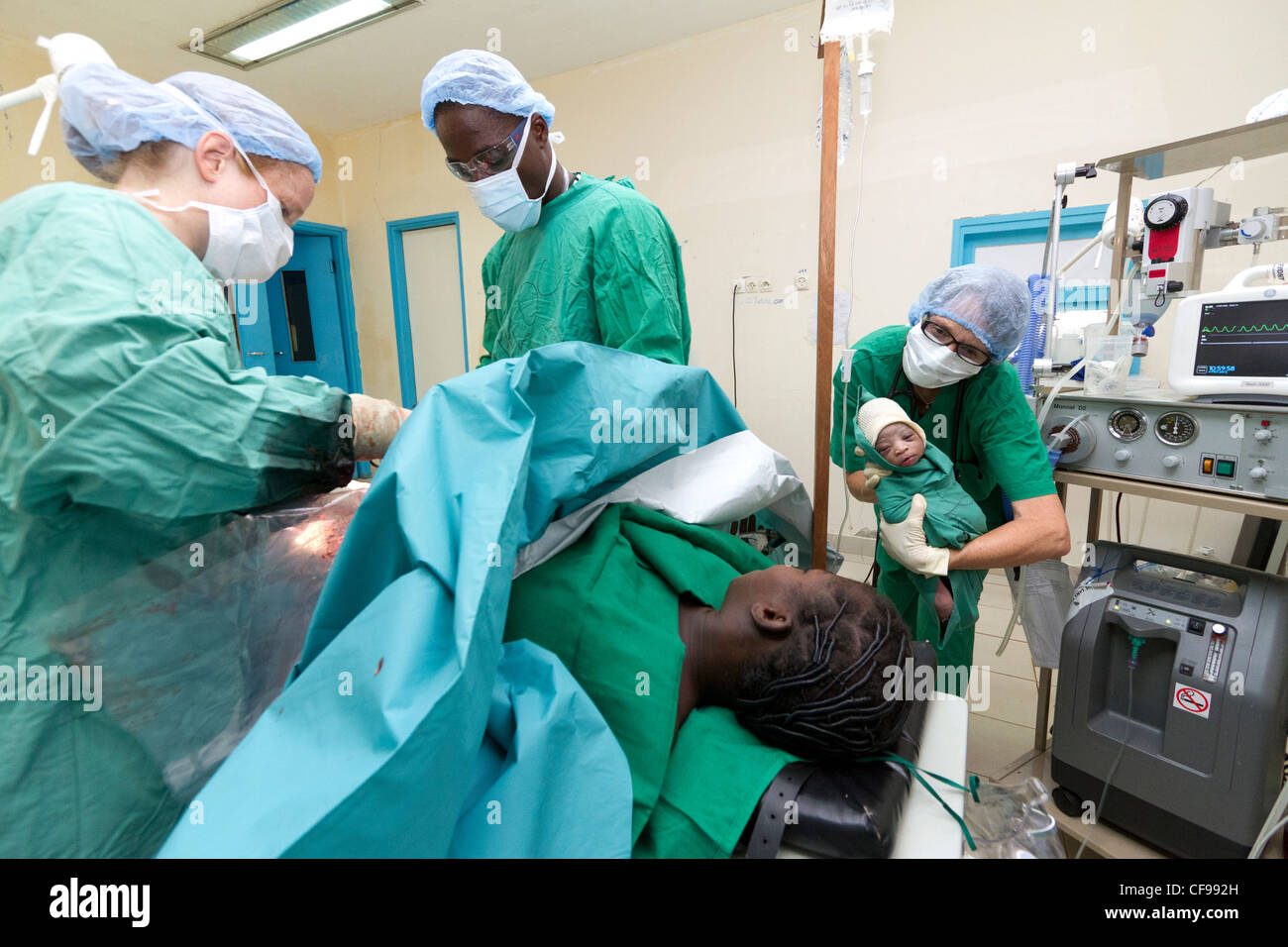 Csection ,surgery, Duekoue hospital general MSF,Cote d'Ivoire ,Ivory
