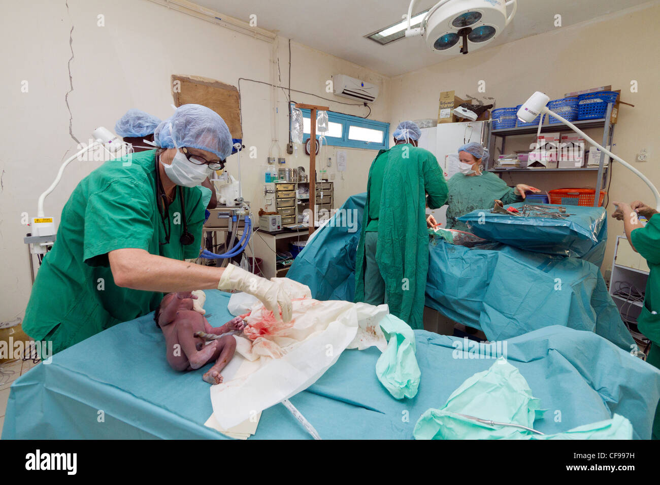 care after a Csection ,surgery, Duekoue hospital general MSF,Cote d