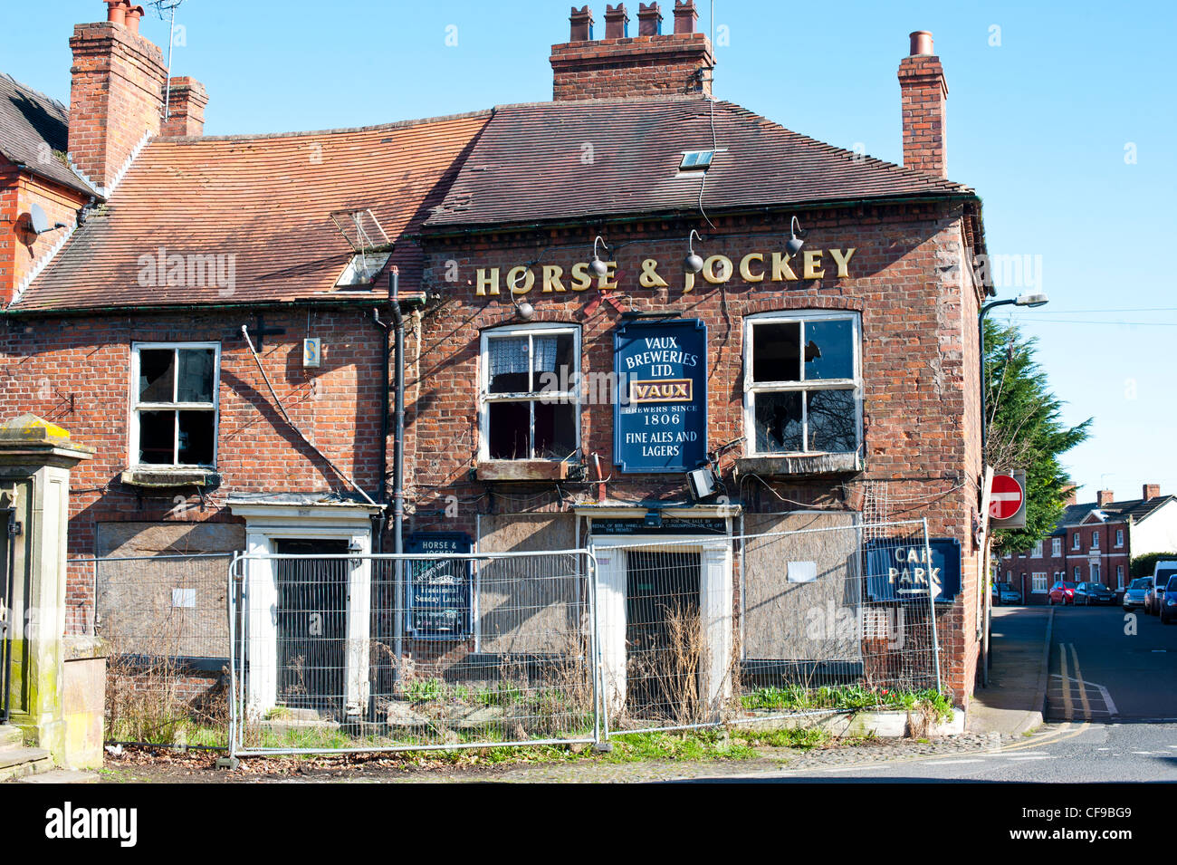 Derelict Horse and Jockey pub, Whitchurch Shropshire UK Stock Photo Alamy