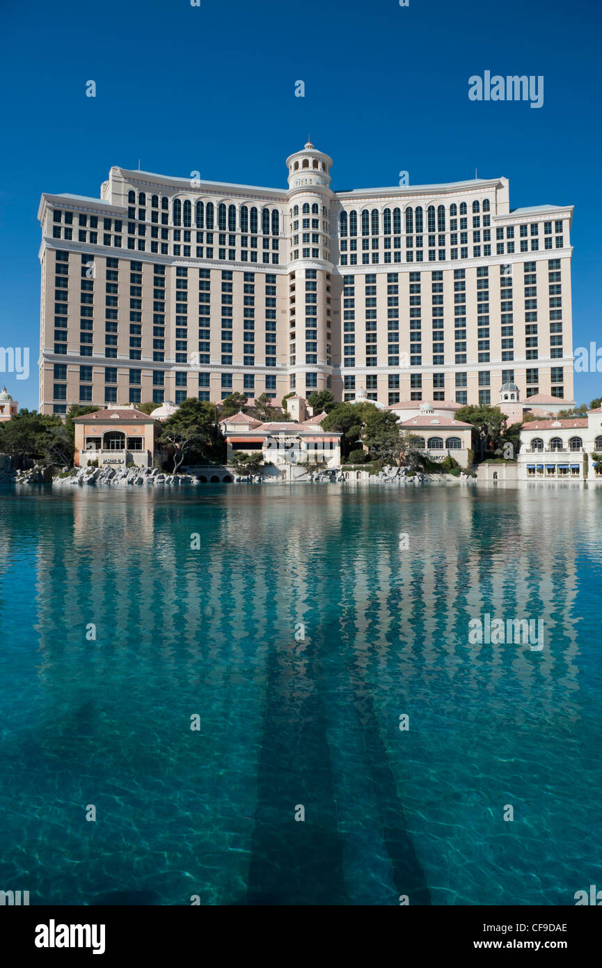 The Bellagio Hotel and Casino in the Day on Las Vegas Boulevard or the Strip, USA Stock Photo