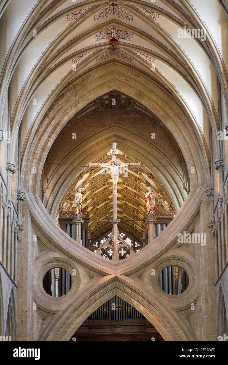 Inverted Arch In Wells Cathedral Wells Somerset England