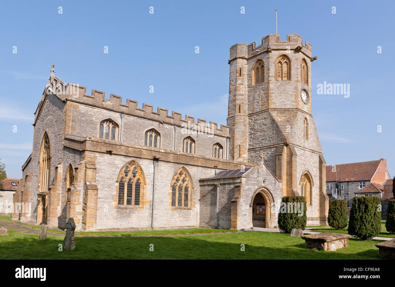 St Michaels & All Angels Church Somerton Stock Photo - Alamy