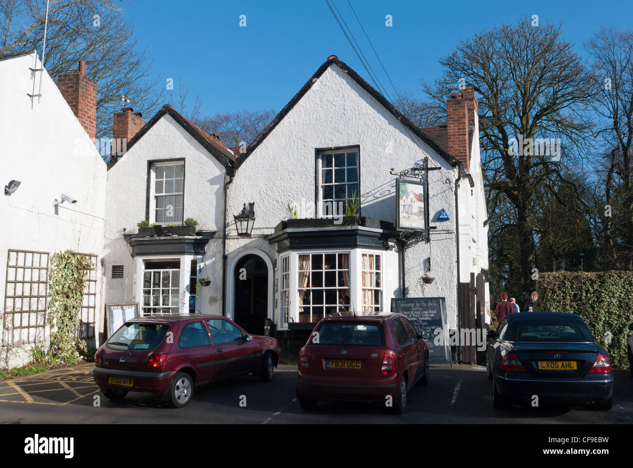 The Bell public house in Harborne, Birmingham which has its own bowling green Stock Photo