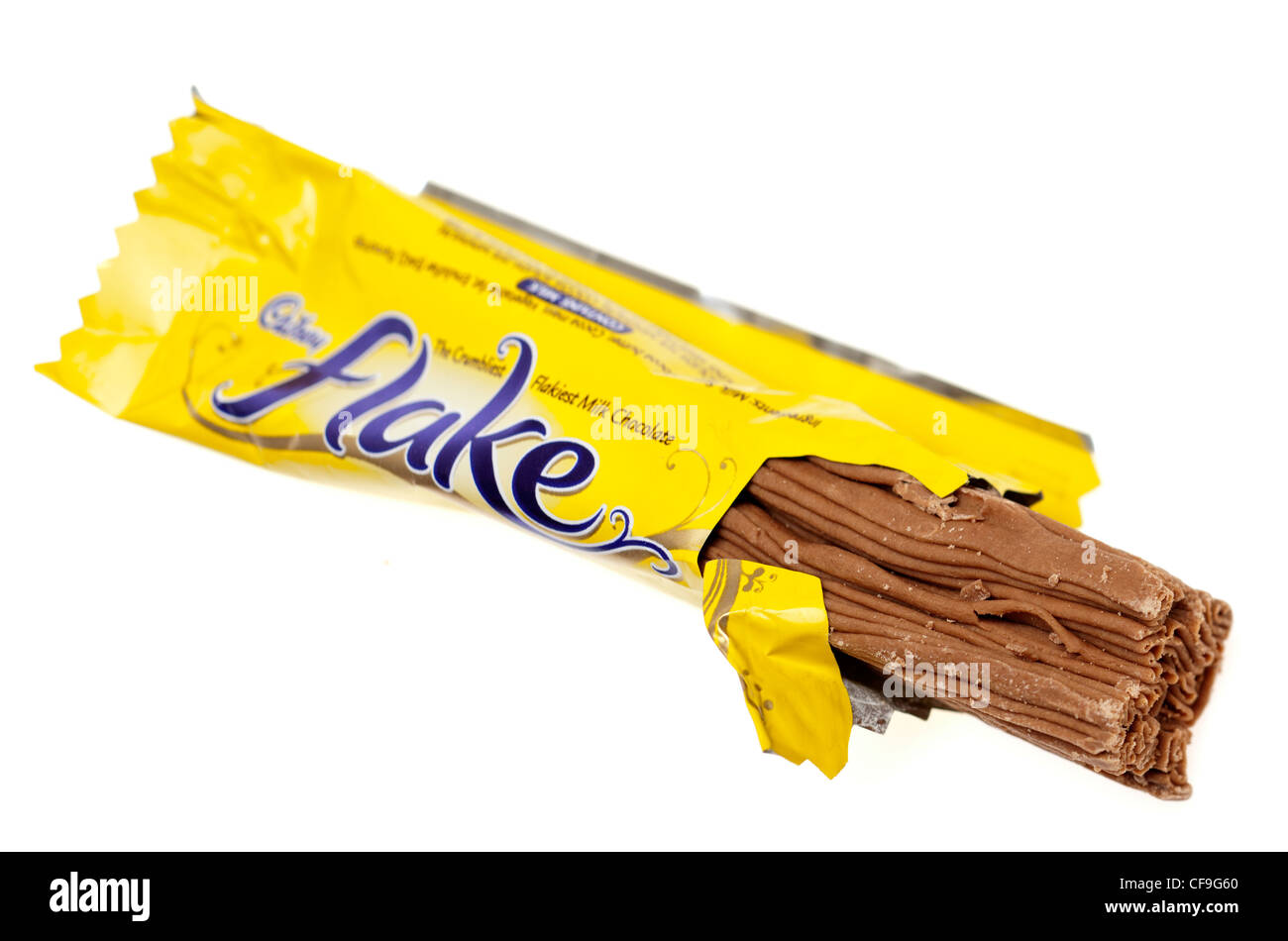 Cadbury Flake chocolate bar against a white background Stock Photo - Alamy