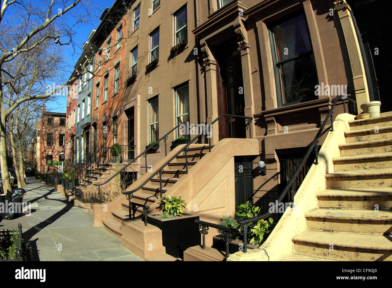 Brownstone apartments on Willow St. Brooklyn Heights New York City