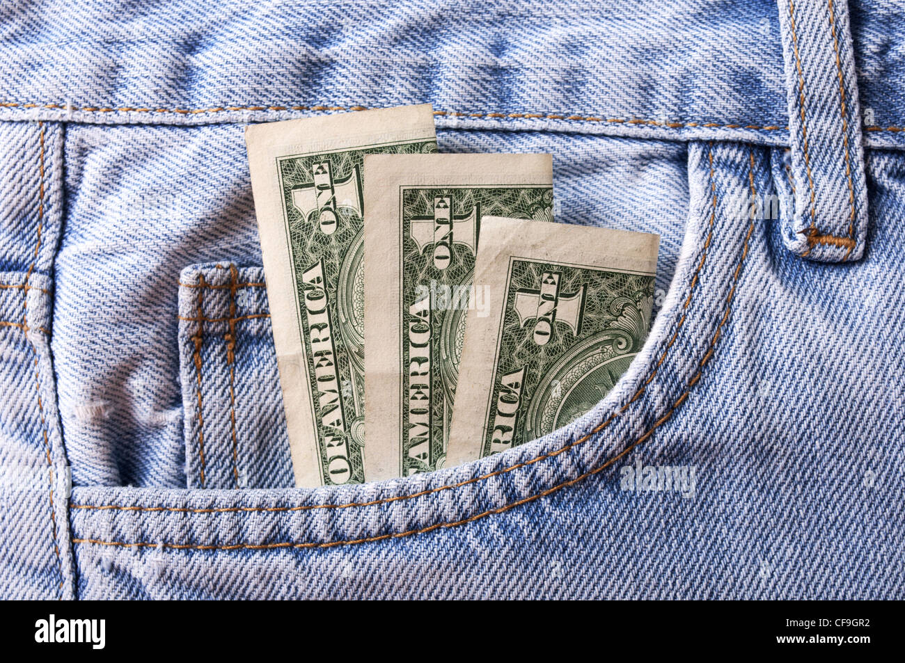 Background with money in the jeans pocket Stock Photo - Alamy