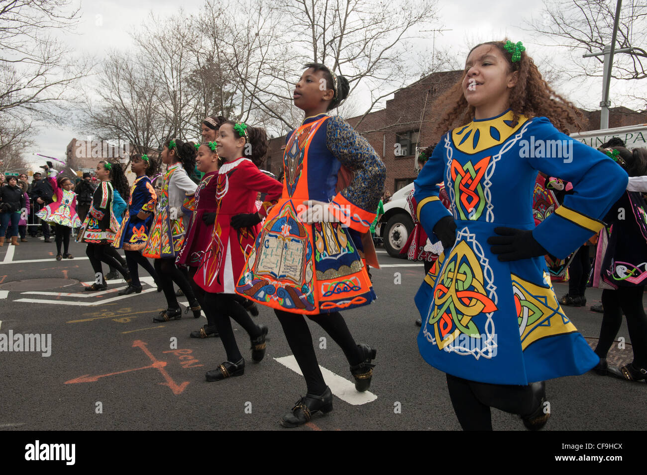 Multicultural students perform their Irish Step Dancing routines at the