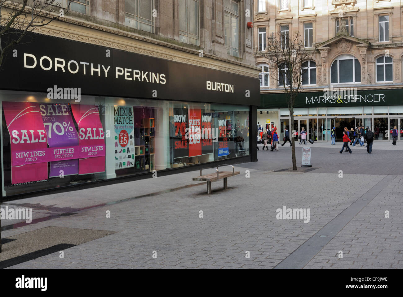 Dorothy Perkins & Burtons shop in Liverpool city centre on Church