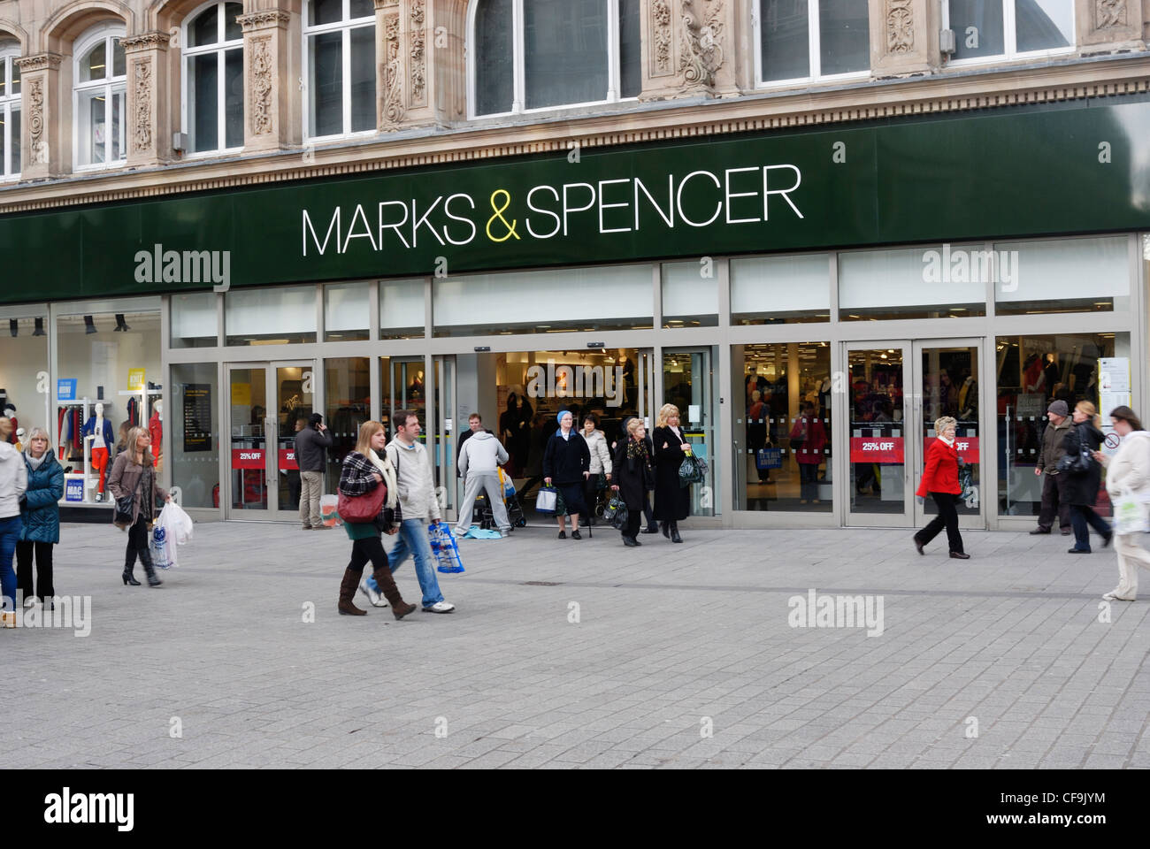 Marks & Spencers in Church Street, Liverpool City Centre Stock Photo ...