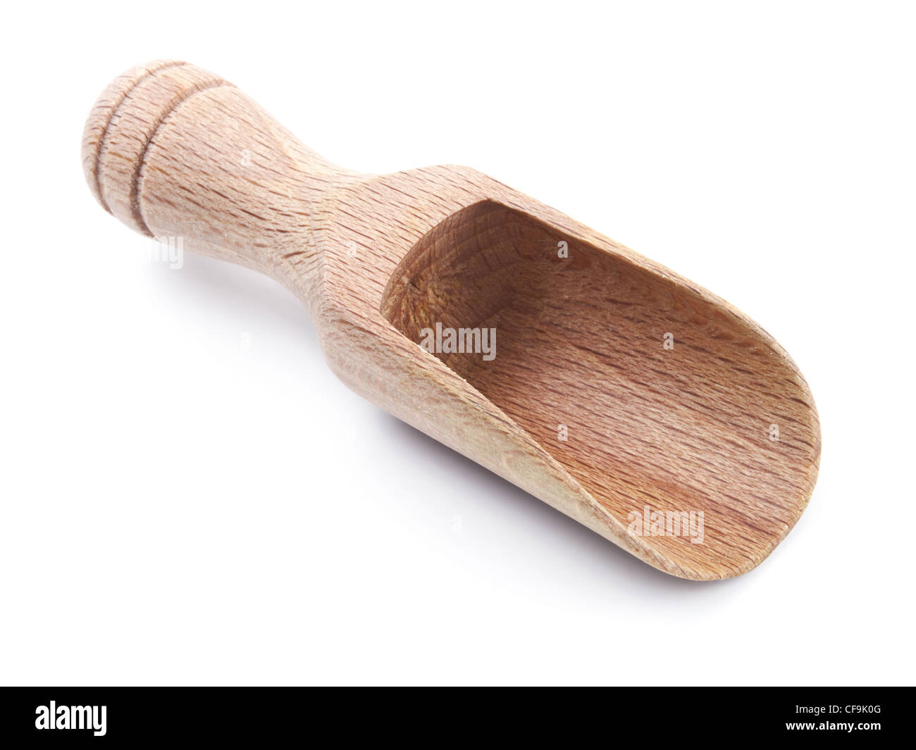 Wooden scoop isolated on white background Stock Photo - Alamy